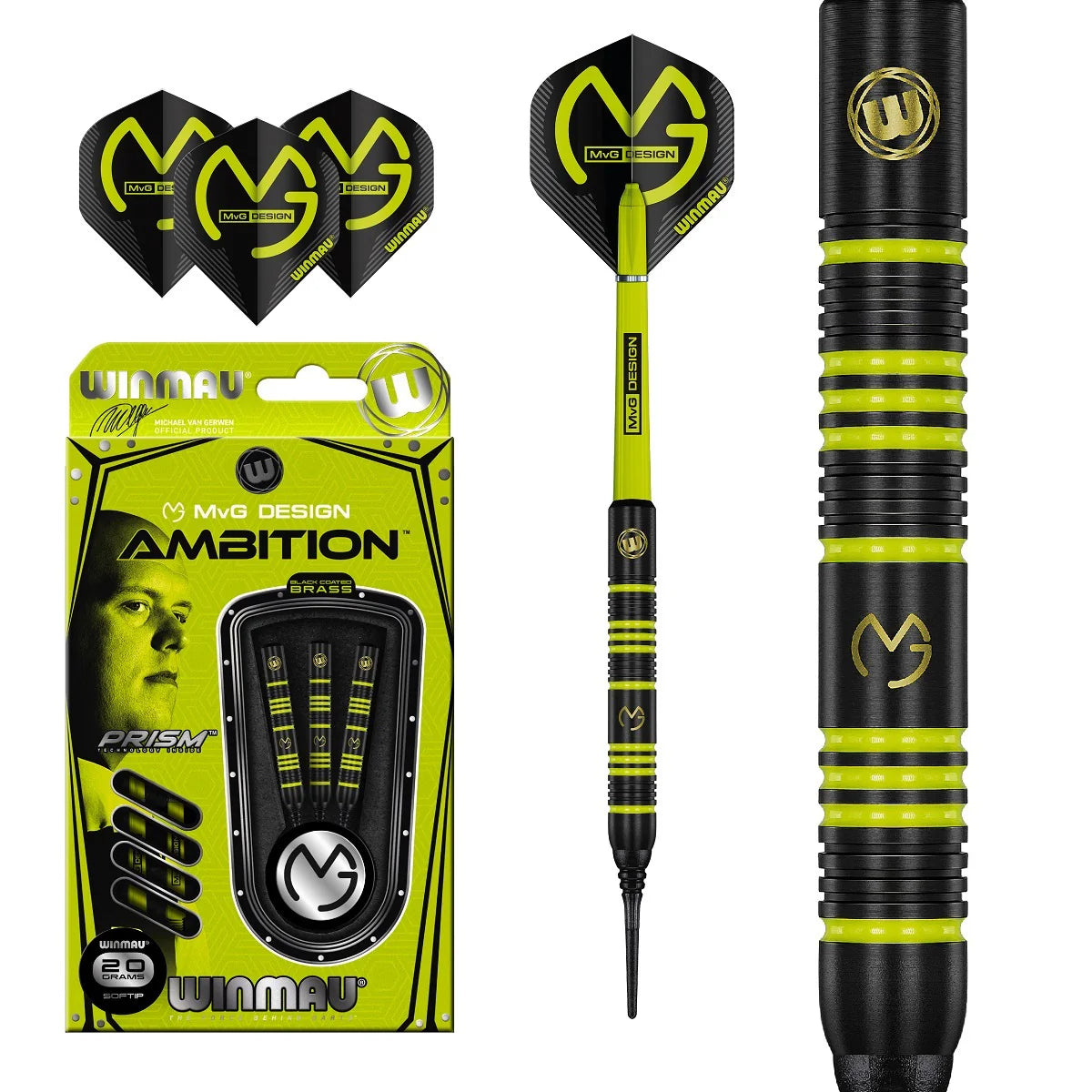 MVG AMBITION BRASS DARTS 18g B/W 20g F/W